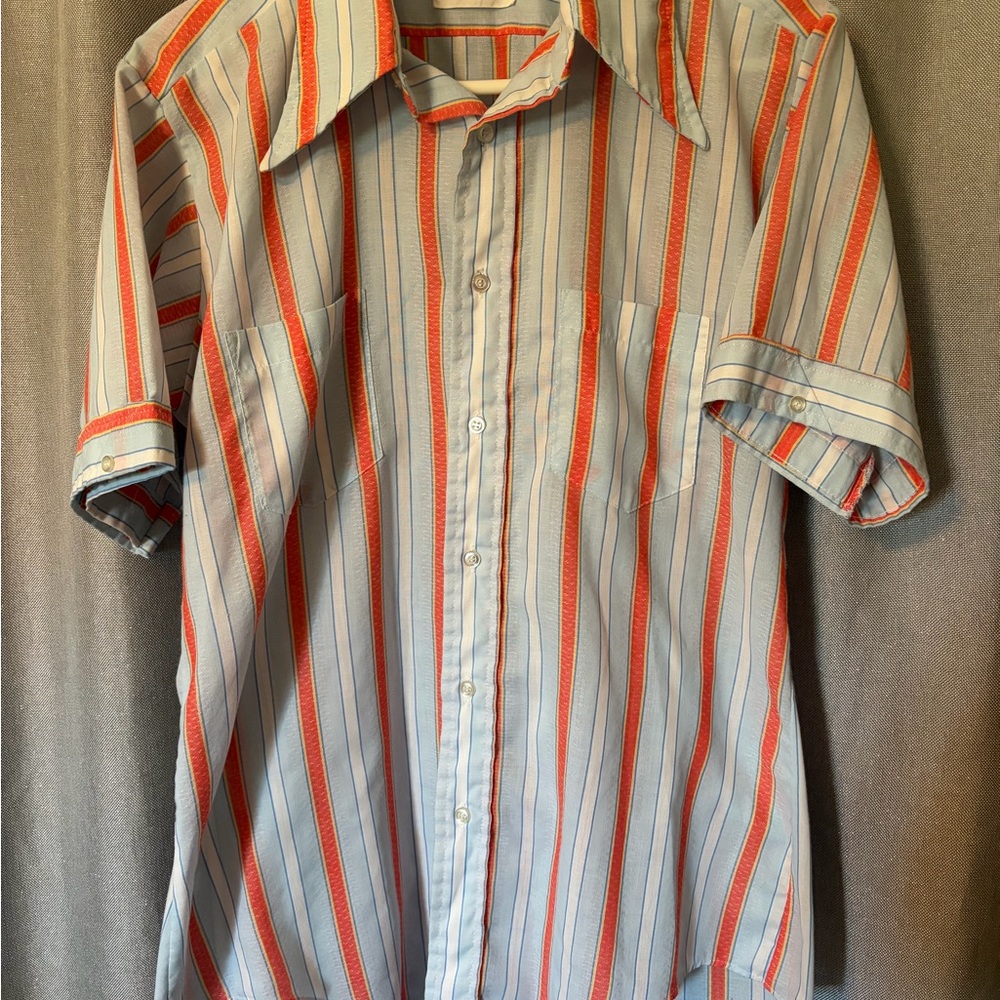 Vintage Men's Striped Shirt - Picture 2 of 6